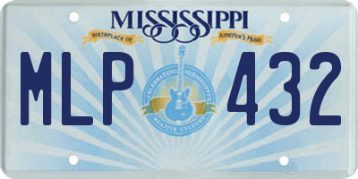 MS license plate MLP432