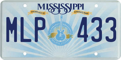 MS license plate MLP433