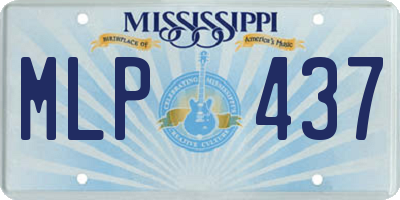 MS license plate MLP437