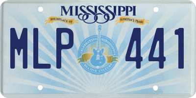 MS license plate MLP441