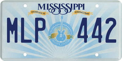 MS license plate MLP442