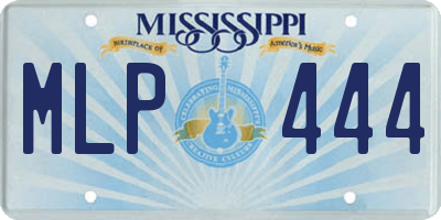 MS license plate MLP444