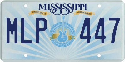 MS license plate MLP447