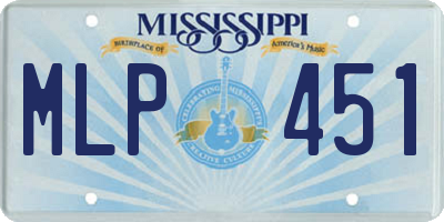 MS license plate MLP451