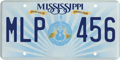 MS license plate MLP456
