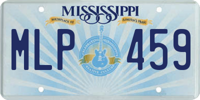 MS license plate MLP459