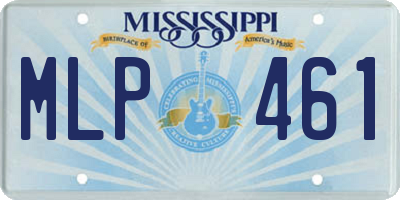 MS license plate MLP461
