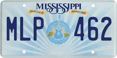 MS license plate MLP462