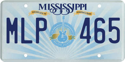 MS license plate MLP465