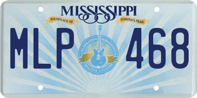 MS license plate MLP468