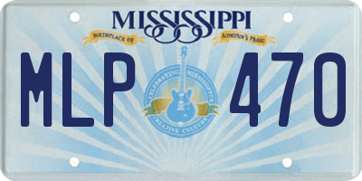 MS license plate MLP470