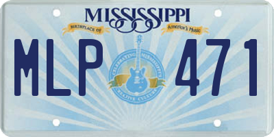MS license plate MLP471