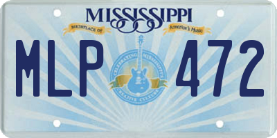 MS license plate MLP472
