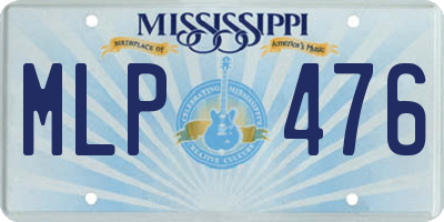 MS license plate MLP476