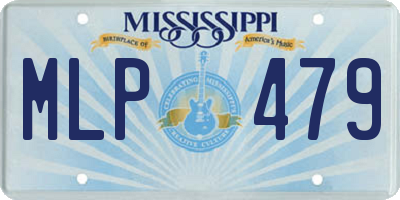 MS license plate MLP479