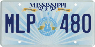 MS license plate MLP480