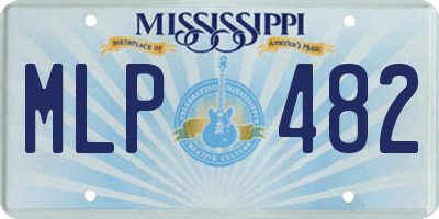 MS license plate MLP482