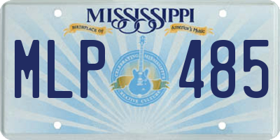 MS license plate MLP485
