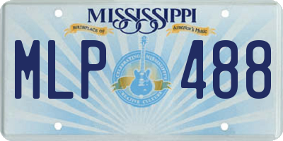 MS license plate MLP488