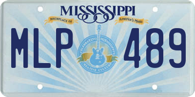 MS license plate MLP489