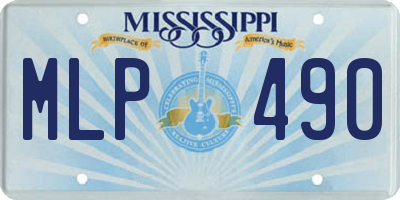 MS license plate MLP490