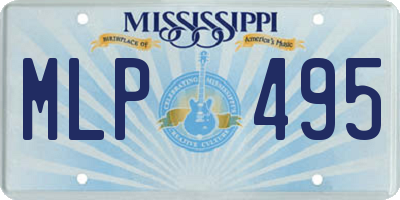 MS license plate MLP495