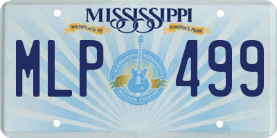 MS license plate MLP499