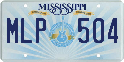 MS license plate MLP504