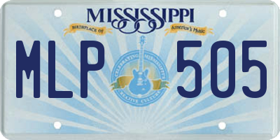 MS license plate MLP505