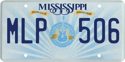 MS license plate MLP506