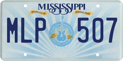 MS license plate MLP507