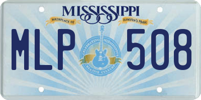MS license plate MLP508