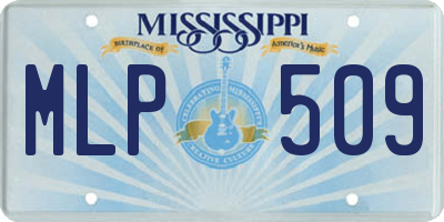 MS license plate MLP509