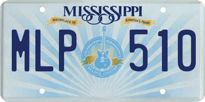 MS license plate MLP510