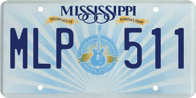 MS license plate MLP511