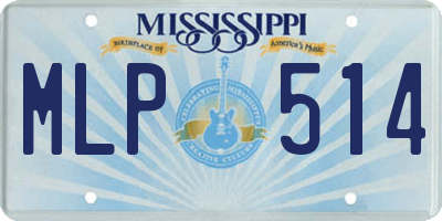MS license plate MLP514