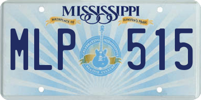 MS license plate MLP515