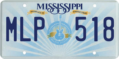 MS license plate MLP518