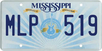 MS license plate MLP519