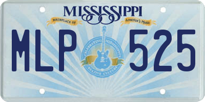 MS license plate MLP525