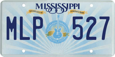 MS license plate MLP527