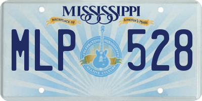 MS license plate MLP528