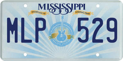 MS license plate MLP529