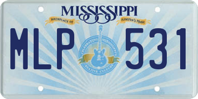 MS license plate MLP531