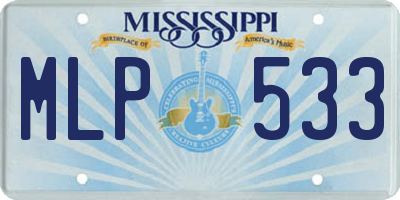 MS license plate MLP533