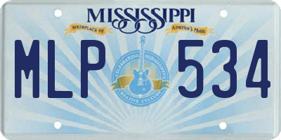 MS license plate MLP534