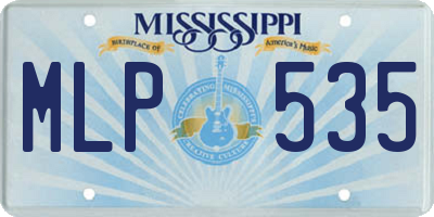 MS license plate MLP535