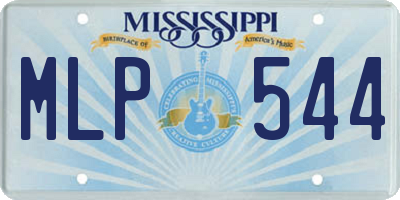 MS license plate MLP544