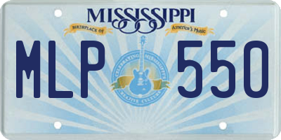 MS license plate MLP550