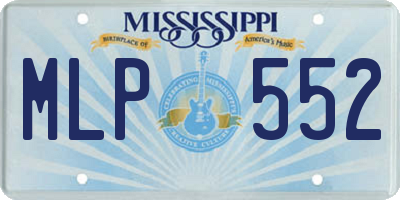 MS license plate MLP552